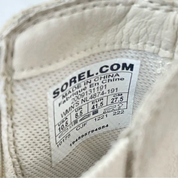 NWT Sorel Hi-line Chelsea Boot in Chalk/Ceramic Size 10.5 - Picture 9 of 14